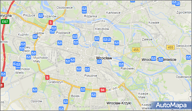 mapa Wrocławia, Wrocław na mapie Targeo
