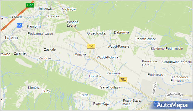 mapa Wzdół-Kolonia, Wzdół-Kolonia na mapie Targeo