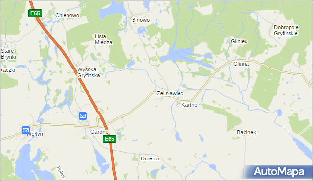 mapa Żelisławiec, Żelisławiec na mapie Targeo