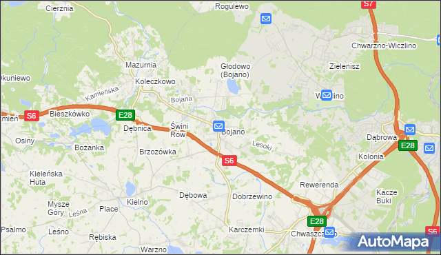 mapa Bojano, Bojano na mapie Targeo