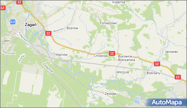 mapa Chrobrów, Chrobrów na mapie Targeo