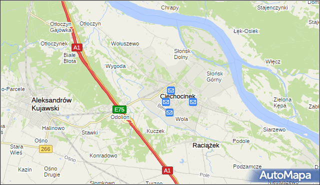 mapa Ciechocinek, Ciechocinek na mapie Targeo