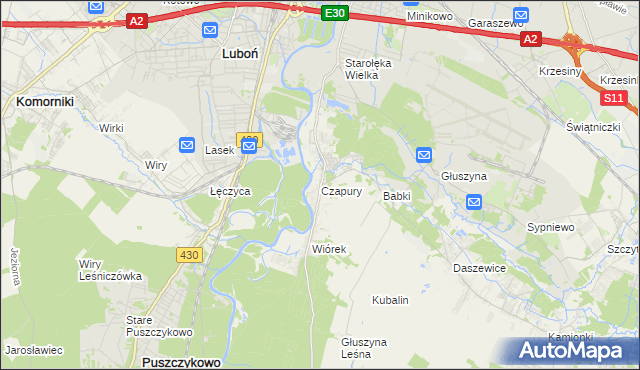 mapa Czapury, Czapury na mapie Targeo