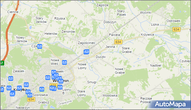 mapa Duczki, Duczki na mapie Targeo