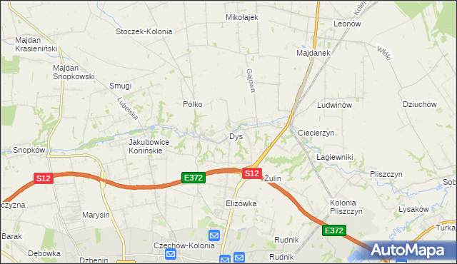 mapa Dys, Dys na mapie Targeo