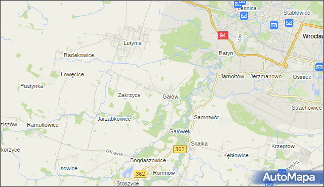 mapa Gałów, Gałów na mapie Targeo