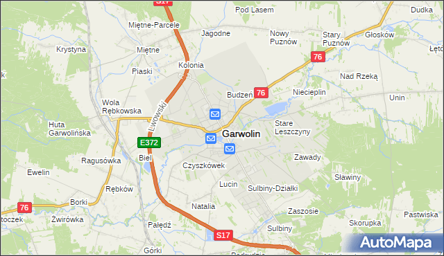 mapa Garwolin, Garwolin na mapie Targeo