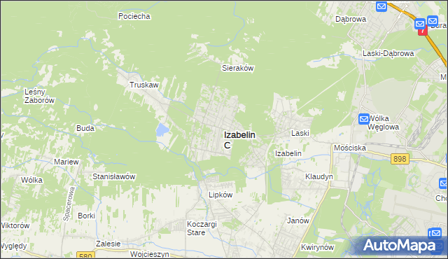 mapa Izabelin C, Izabelin C na mapie Targeo