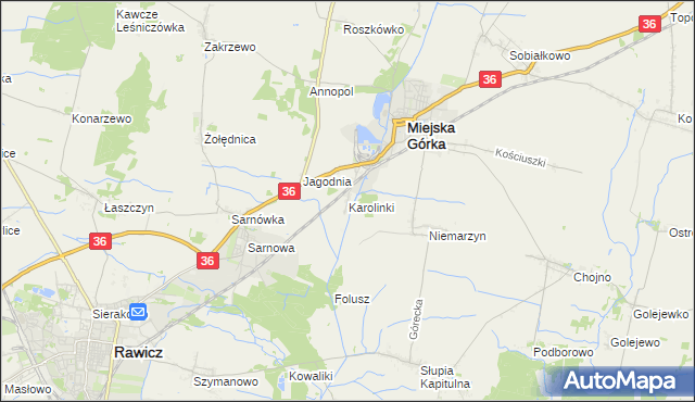 mapa Karolinki, Karolinki na mapie Targeo