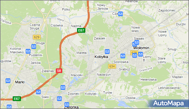 mapa Kobyłka, Kobyłka na mapie Targeo