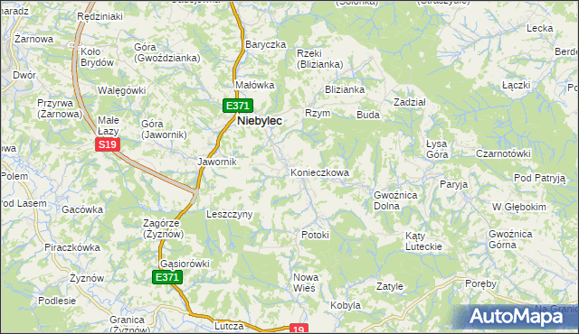 mapa Konieczkowa, Konieczkowa na mapie Targeo