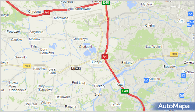 mapa Kryspinów, Kryspinów na mapie Targeo