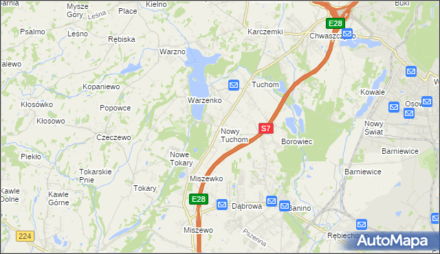 mapa Nowy Tuchom, Nowy Tuchom na mapie Targeo