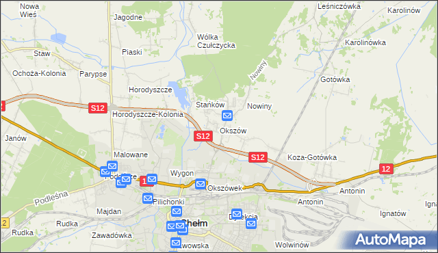 mapa Okszów, Okszów na mapie Targeo