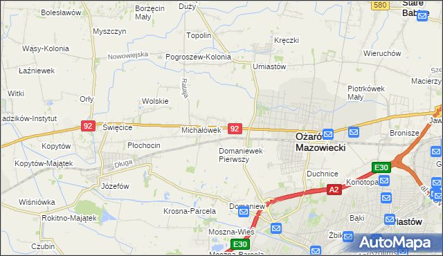 mapa Ołtarzew, Ołtarzew na mapie Targeo