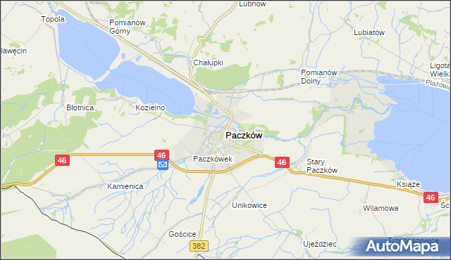 mapa Paczków powiat nyski, Paczków powiat nyski na mapie Targeo