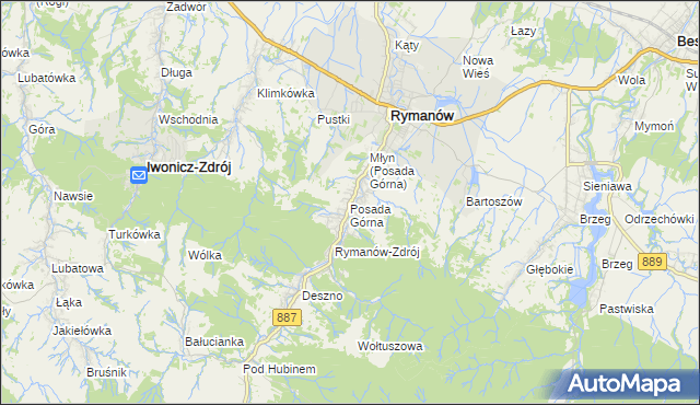 mapa Posada Górna, Posada Górna na mapie Targeo