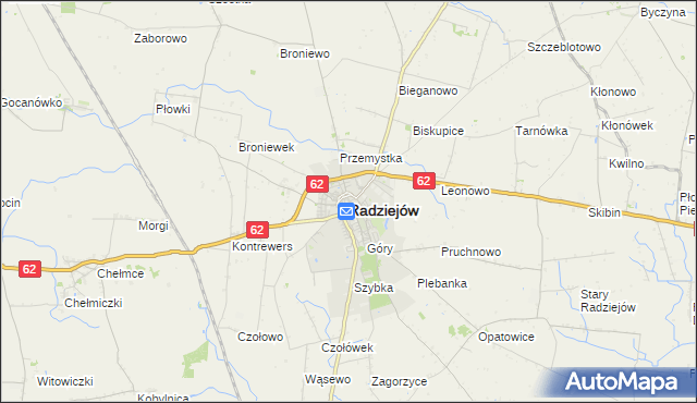 mapa Radziejów, Radziejów na mapie Targeo