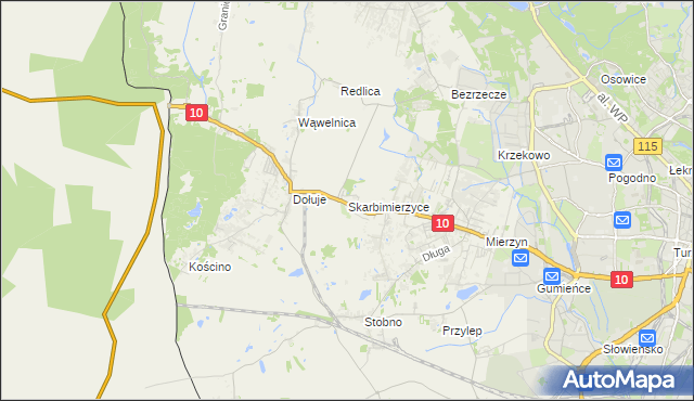 mapa Skarbimierzyce, Skarbimierzyce na mapie Targeo