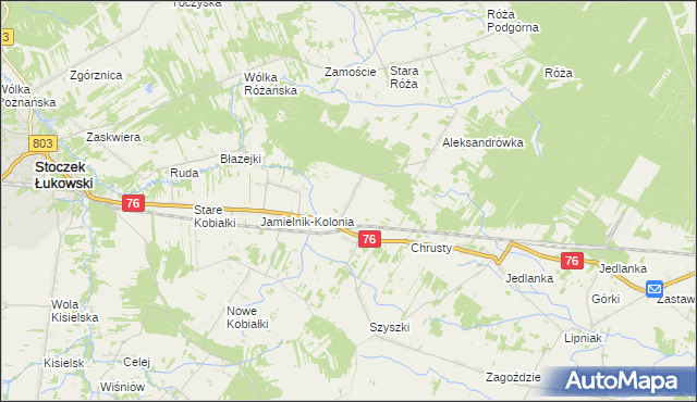 mapa Stary Jamielnik, Stary Jamielnik na mapie Targeo