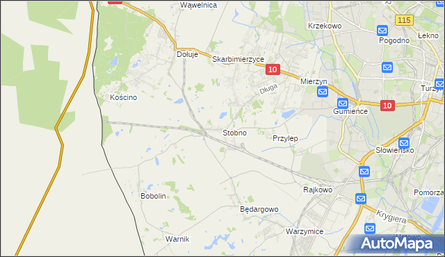 mapa Stobno gmina Kołbaskowo, Stobno gmina Kołbaskowo na mapie Targeo