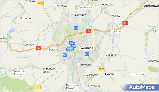 mapa Świdnicy, Świdnica na mapie Targeo