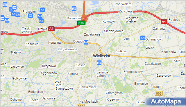 mapa Wieliczka, Wieliczka na mapie Targeo