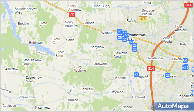 mapa Wola Grzymkowa, Wola Grzymkowa na mapie Targeo