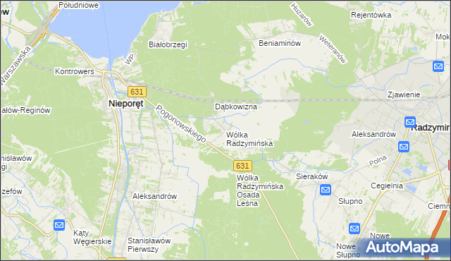 mapa Wólka Radzymińska, Wólka Radzymińska na mapie Targeo