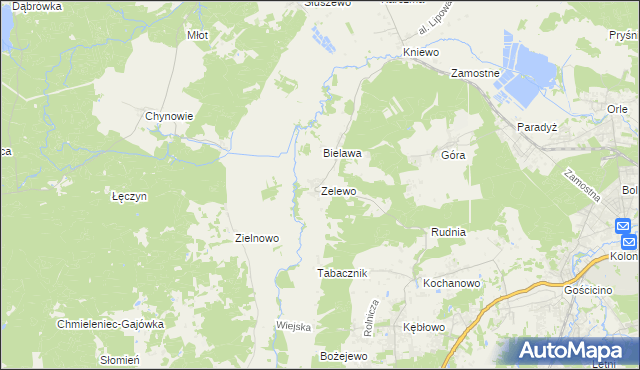 mapa Zelewo, Zelewo na mapie Targeo