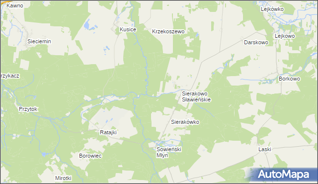 mapa Suszka gmina Sianów, Suszka gmina Sianów na mapie Targeo