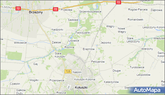 mapa Erazmów, Erazmów na mapie Targeo