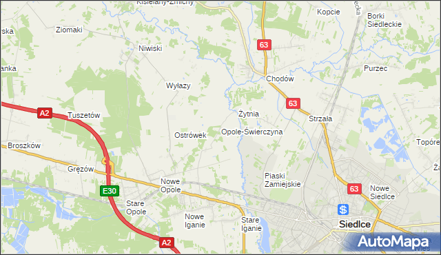 mapa Opole-Świerczyna, Opole-Świerczyna na mapie Targeo