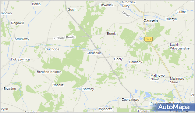 mapa Skarżyn gmina Czerwin, Skarżyn gmina Czerwin na mapie Targeo