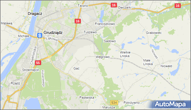 mapa Węgrowo, Węgrowo na mapie Targeo