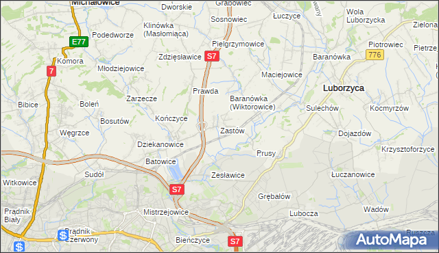 mapa Zastów, Zastów na mapie Targeo