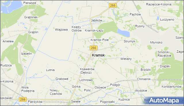 mapa Kramsk, Kramsk na mapie Targeo