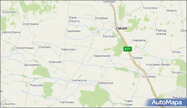 mapa Naborówiec, Naborówiec na mapie Targeo