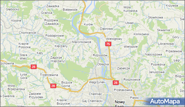 mapa Rdziostów, Rdziostów na mapie Targeo