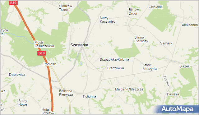 mapa Brzozówka-Kolonia, Brzozówka-Kolonia na mapie Targeo