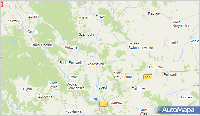 mapa Jaczewek, Jaczewek na mapie Targeo