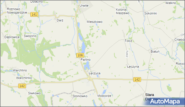 mapa Łęczówka, Łęczówka na mapie Targeo