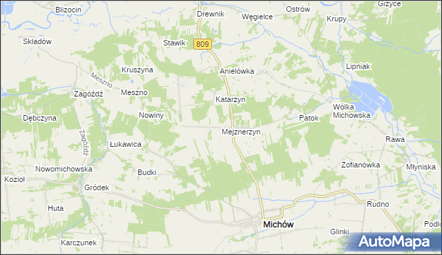 mapa Mejznerzyn, Mejznerzyn na mapie Targeo