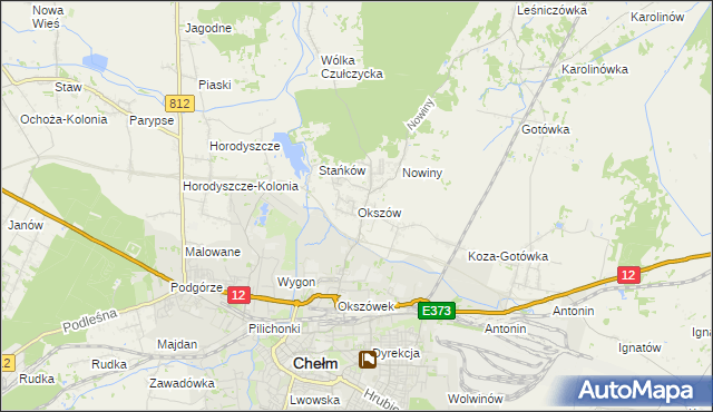 mapa Okszów, Okszów na mapie Targeo