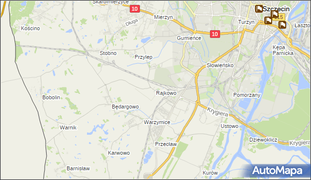 mapa Rajkowo, Rajkowo na mapie Targeo