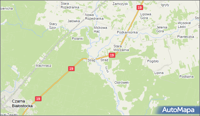 mapa Straż, Straż na mapie Targeo