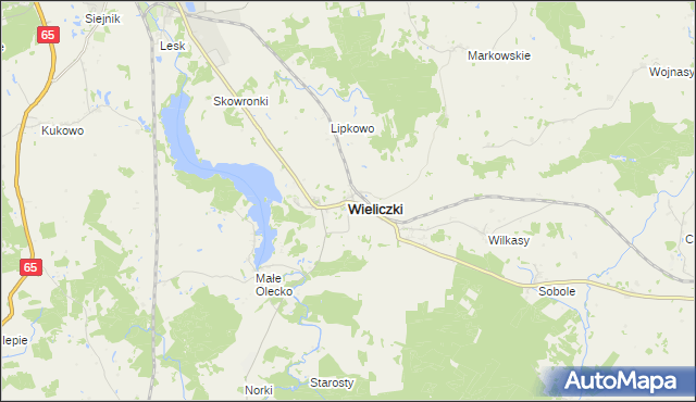 mapa Wieliczki, Wieliczki na mapie Targeo