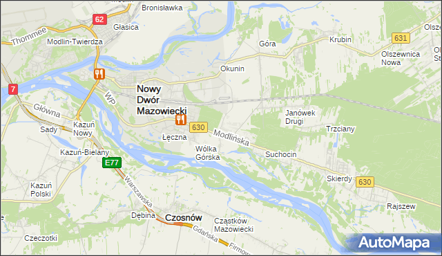 mapa Boża Wola gmina Jabłonna, Boża Wola gmina Jabłonna na mapie Targeo