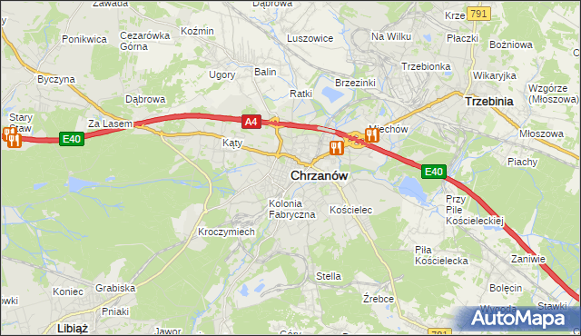 mapa Chrzanów, Chrzanów na mapie Targeo