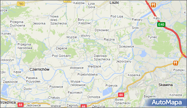 mapa Dąbrowa Szlachecka, Dąbrowa Szlachecka na mapie Targeo